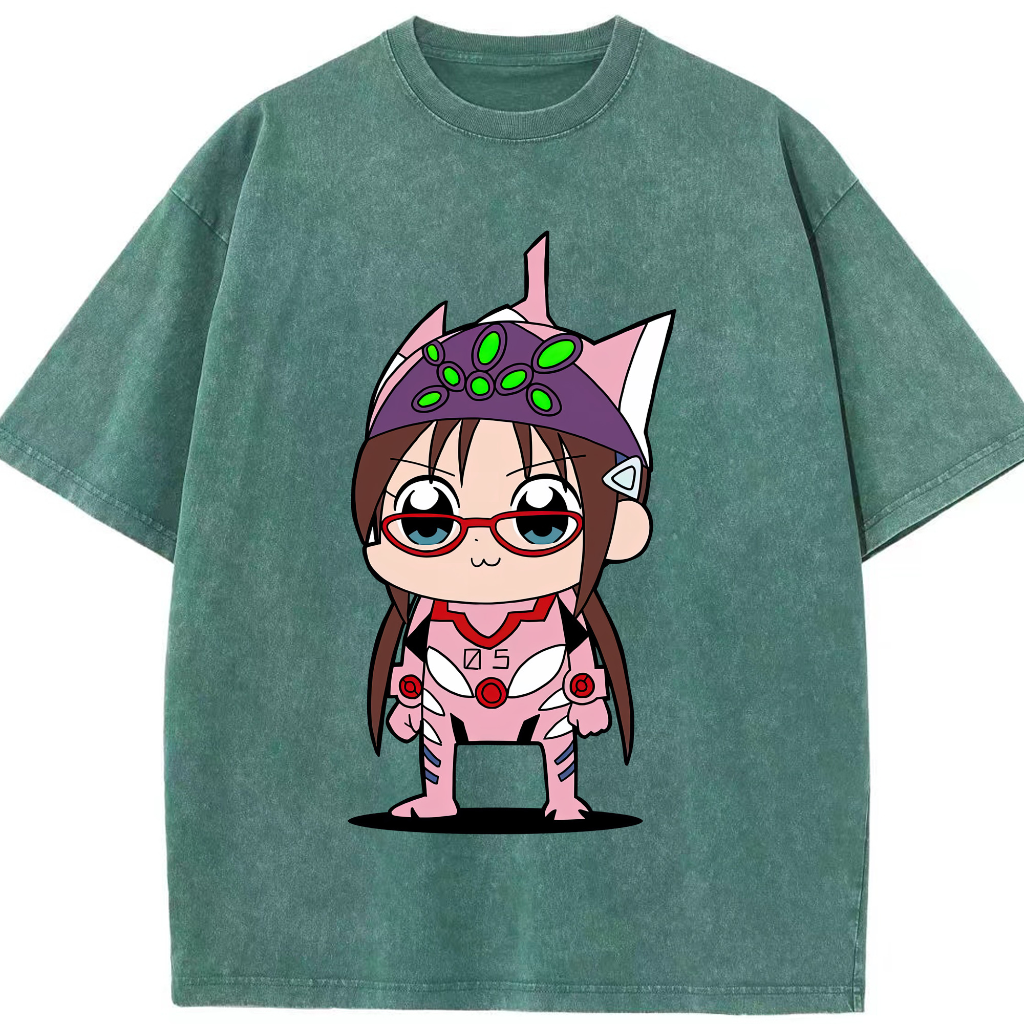 （画像用） EVA 新世紀エヴァンゲリオン 綿100% ヴィンテージ風 半袖Tシャツ（フロントプリント）